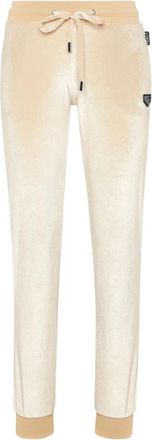 Philipp Plein Trainingsbroeken Skull - Dames - Sweatpants - Beige - 2XL - Polyester - Broeken