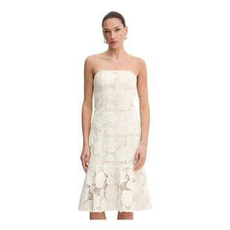Guess Dames, Jurken, Beige, Maat: M Leer