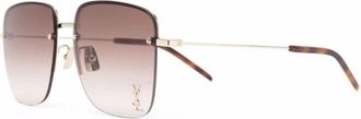 Saint Laurent SL 312 M Zonnebril - Dames - Zonnebrillen - Geel - 58 MM - Nylon - Accessoires