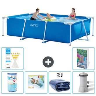Intex Piscina Con Estructura Rectangular - 300x200x75 Cm - 7-piezas S173