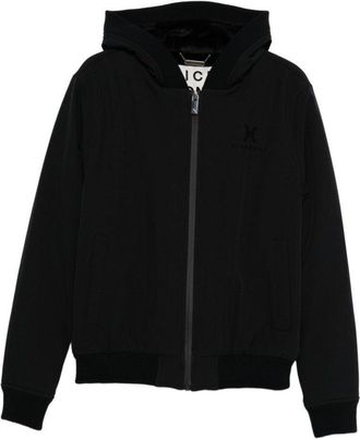 John Richmond Black Zip-Up Jacket With Hood