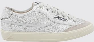 Autry Windscape Low Top Trainers in Crackled-Effect Leather with Logo