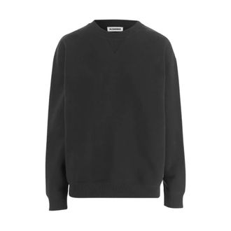 Jil Sander Crew Neck Sweatshirt - Heren - Sweatshirts - Zwart - XS - Katoen - Hoodies & sweatvesten
