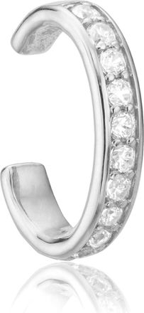Lily & Roo Silver Thick Diamond Style Ear Cuff