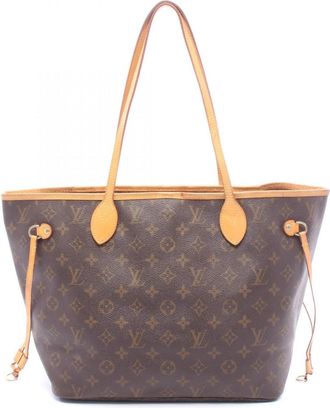 Louis Vuitton Brown Monogram Coated Canvas Leather Handbag Tote Bag (Pre-Owned)