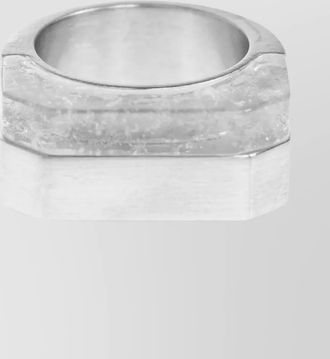 Rick Owens double crystal square ring