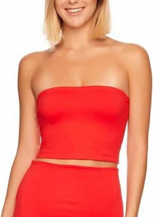 Susana Monaco Essential Crop Tube Top In Morello