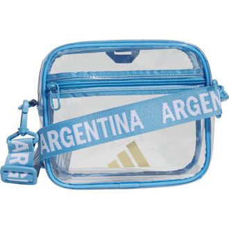 adidas Originals Argentina Clear Crossbody Bag in Light Blue/Gold Metallic at Nordstrom