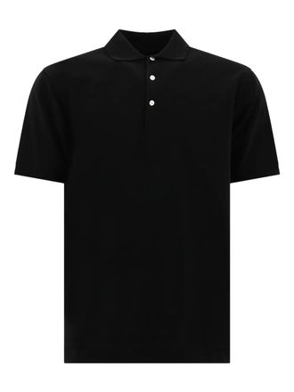 Beams Plus short-sleeve cotton polo shirt - men - Cotton - M - Black