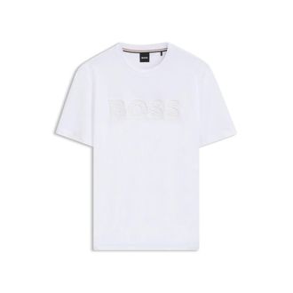 BOSS Cotton-jersey T-shirt with logo artwork