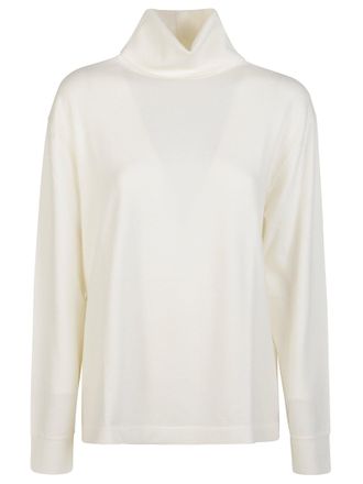 P.A.R.O.S.H. Lime25 Relaxed Fit Wool Blend Turtleneck Sweater
