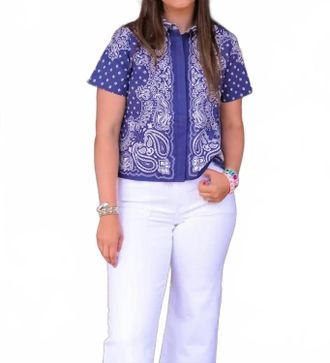 Tolani Paula Top In Blue
