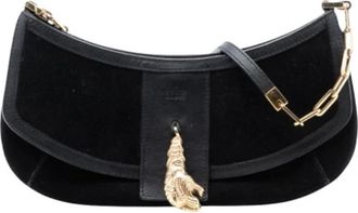 Gucci Pre-owned Shoulder Bags, female, Black, Size: ONE SIZE Pre-owned Vintage Suede Crossbody Bag