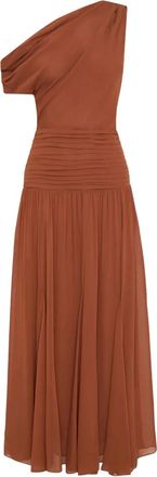 Nicholas Abito midi Reece monospalla - Marrone