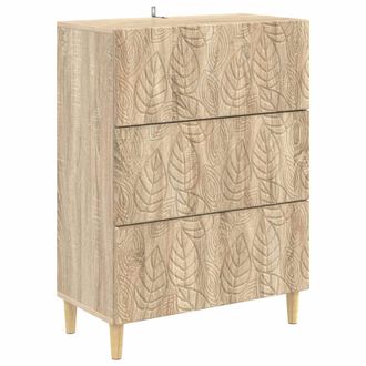 vidaXL Cajonera Roble Sonoma 66 X 34,5 X 90 Cm Madera De Ingenier&iacute;a Vidaxl