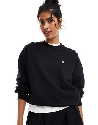 Carhartt Work in Progress Casey - Felpa nera con logo-Nero