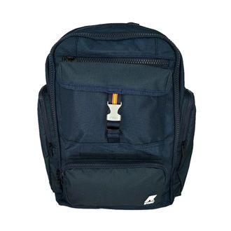 K-Way Blauwe Unisex Rugzak met Meerdere Vakken - Dames - Rugzakken - Blauw - ONE Size - Polyester - Tassen