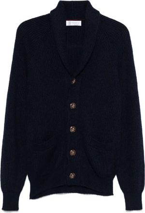 Brunello Cucinelli Stijlvolle knitwear voor mannen - Heren - Vesten - Zwart - L - Katoen - Truien & Vesten