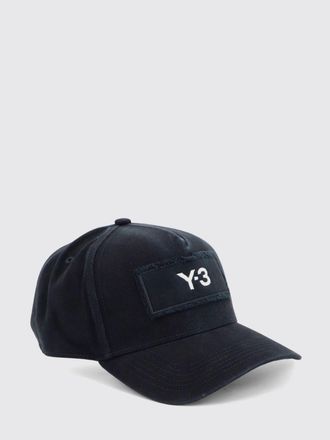 Yohji Yamamoto Cappello da baseball in cotone con visiera e logo ricamato