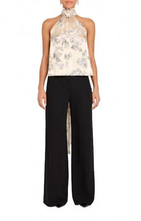 Amanda Uprichard Fontana Delicate Draped Top In Snow Petal