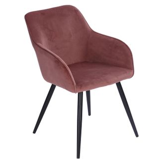 Happy Garden Silla Vintage De Terciopelo Rosa Gisele