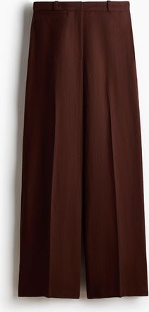 H&M Elegante Hose mit weitem Bein - Dunkles Rostbraun