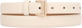 Kazar Smalle Leren Riem - Dames - Riemen - Beige - 80 CM - Leer - Accessoires