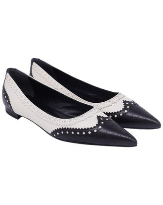 Gucci Womens Leather Brogue Ballet Flat (Authentic Pre-Loved)