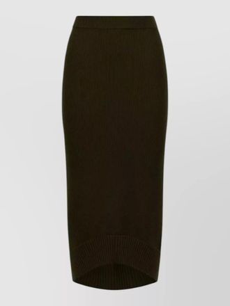 Victoria Beckham fine-knit ribbed high-rise wool midi skirt