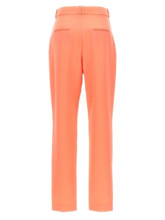 Balmain Wool High-Waisted Trousers - Coral