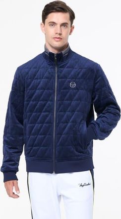 Sergio Tacchini Redi Quilted Velour Bomber Jacket in Maritime Blue at Nordstrom, Size Xxx-Large