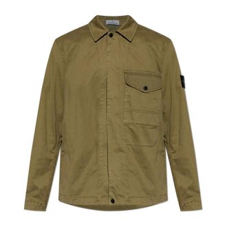Stone Island Pocket Shirt - Heren - Casual Overhemden - Groen - S - Katoen - Overhemden
