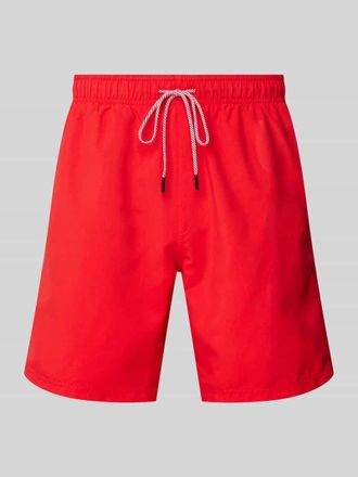 HUGO BOSS Regular Fit Badeshorts mit Label-Print Modell Orca in Rot, Gr&ouml;&szlig;e XL
