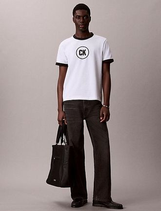 Calvin Klein Camiseta ringer con logo gr&aacute;fico