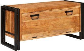 vidaXL Armario para Zapatos con estante Marrón madera maciza de acacia vidaXL