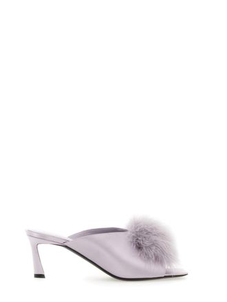 Saint Laurent Purple Solid Mae Mules