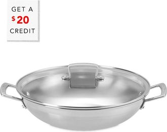 LE CREUSET Classic Round Wok With Glass Lid With $20 Credit