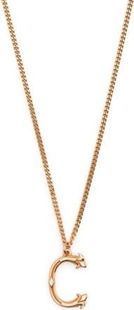 Emanuele Bicocchi C letter-pendant chain necklace - unisex - 24kt Gold Plated Sterling Silver - One Size