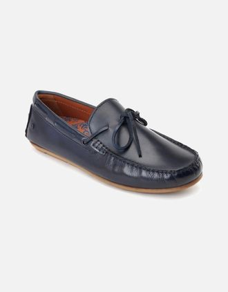 base Mens Base London Brooks Leather Mens Navy Standard Loafers - Size: 10
