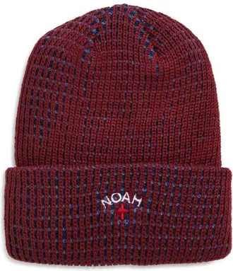 Noah Tri-Color Beanie in Light Blue/Navy/Maroon at Nordstrom