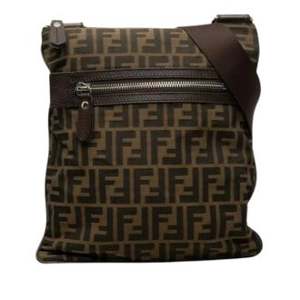 Fendi Pre-owned Canvas Crossbody Bag - Dames - Pre-owned - Bruin - Maat: ONE Size Leer