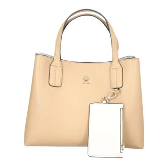 Tommy Hilfiger TH Icon Mini Satchel - Dames - Tassen - Beige - Maat: ONE Size