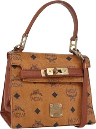 MCM Pre-owned Handbags, female, Brown, Size: ONE SIZE Pre-owned Hand Bag