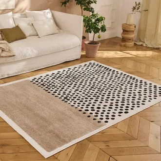 Nazar Rugs Alfombra dots beige 100x150 cm