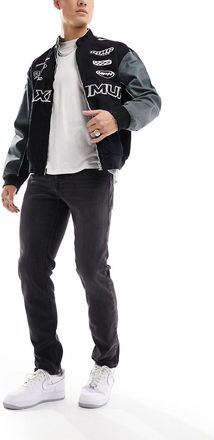 Jack & Jones Essentials Mike tapered fit jeans in washed black