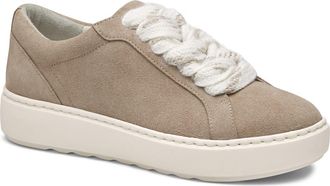 Johnston & Murphy Cammie Low Top Sneaker in Taupe Suede at Nordstrom, Size 6.5