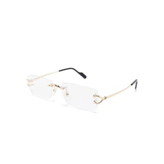 Cartier Glasses, male, Yellow, Size: 56 MM C Decor Optical Frame