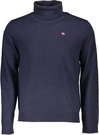 Napapijri Blauwe Trui met Lange Mouwen en Hoge Hals - Dames - Coltruien - Blauw - XL - Truien & Vesten