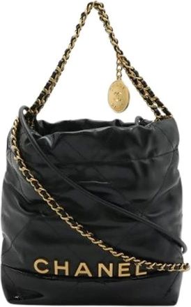 Chanel Pre-owned 22 Shoulder Bag Patent Leather Calfskin - Pre-owned - Mujer - Negro - ONE SIZE