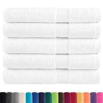 Berkfield Home Premium Sauna Towels SOLUND 25pcs White 80x200cm 600gsm